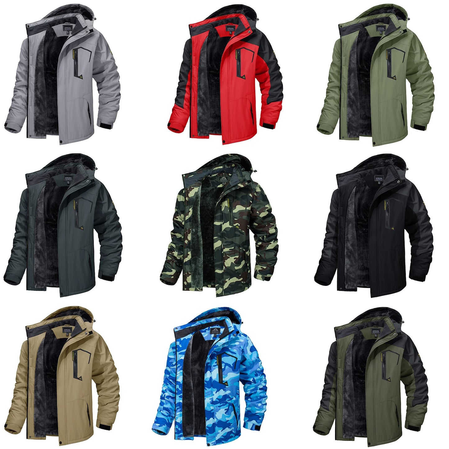 Jaqueta de Montanha Tacvasen Masculina — Quentinha, Impermeável e Corta-Vento para o Inverno
