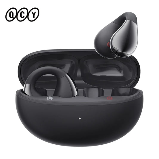Fones de Ouvido Sem Fio QCY Crossky C30 — Bluetooth 5.4, Clip para Ouvido, 25h de Bateria, IPX4