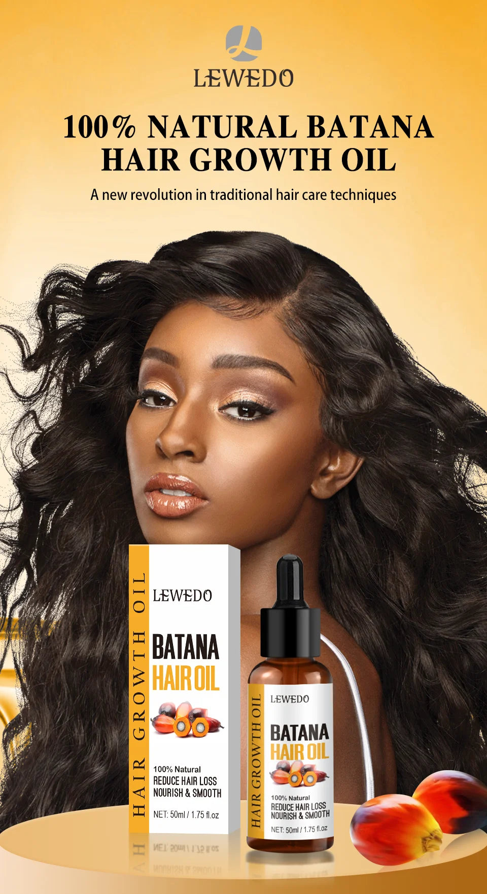 Sérum de Crescimento Capilar com Batana Oil — Anti-Queda, Reparador e Estimulante Natural
