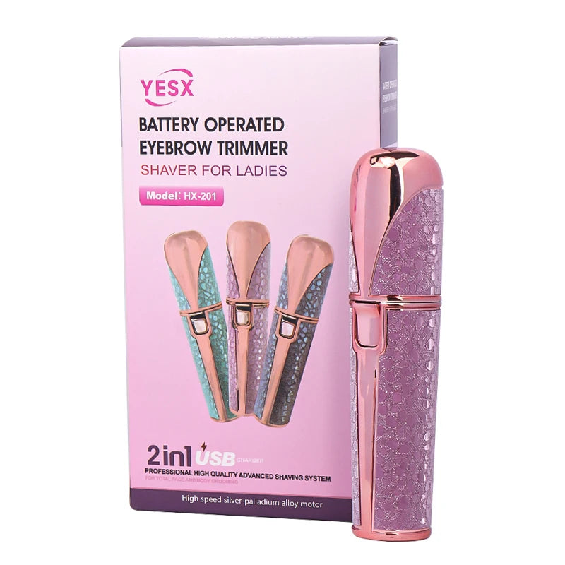 1 pçs usb elétrico sobrancelha trimmer depilador de pêlos faciais sobrancelha navalha corpo feminino indolor removedor de pêlos barbeador sobrancelhas profiler