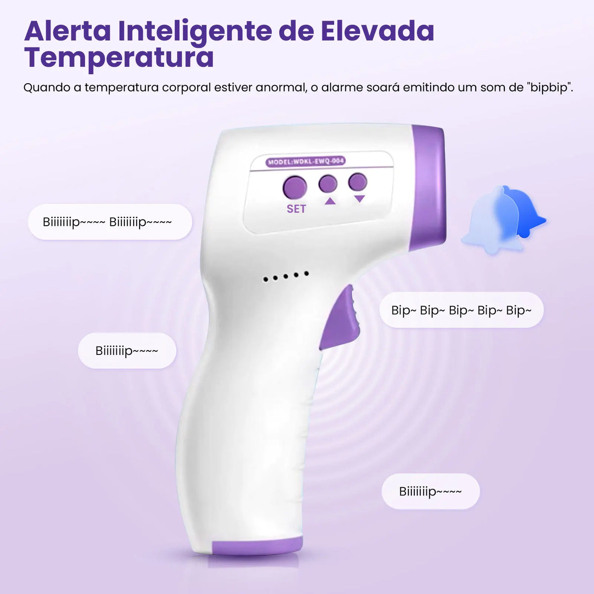 Termômetro Digital Infravermelho para Testa e Objetos