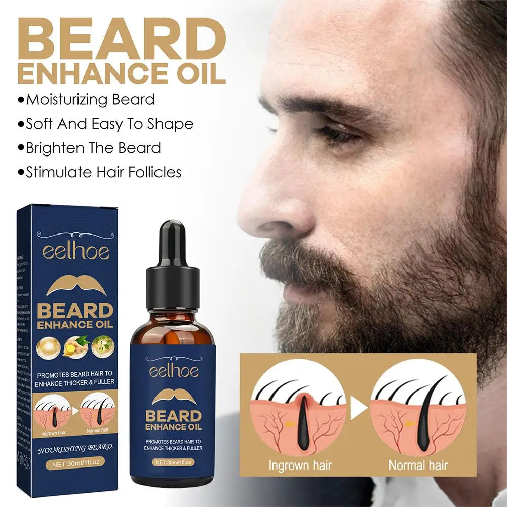 Óleo para Barba Masculino 30ml — Suavizante, Nutritivo e Estimulante para Crescimento Saudável