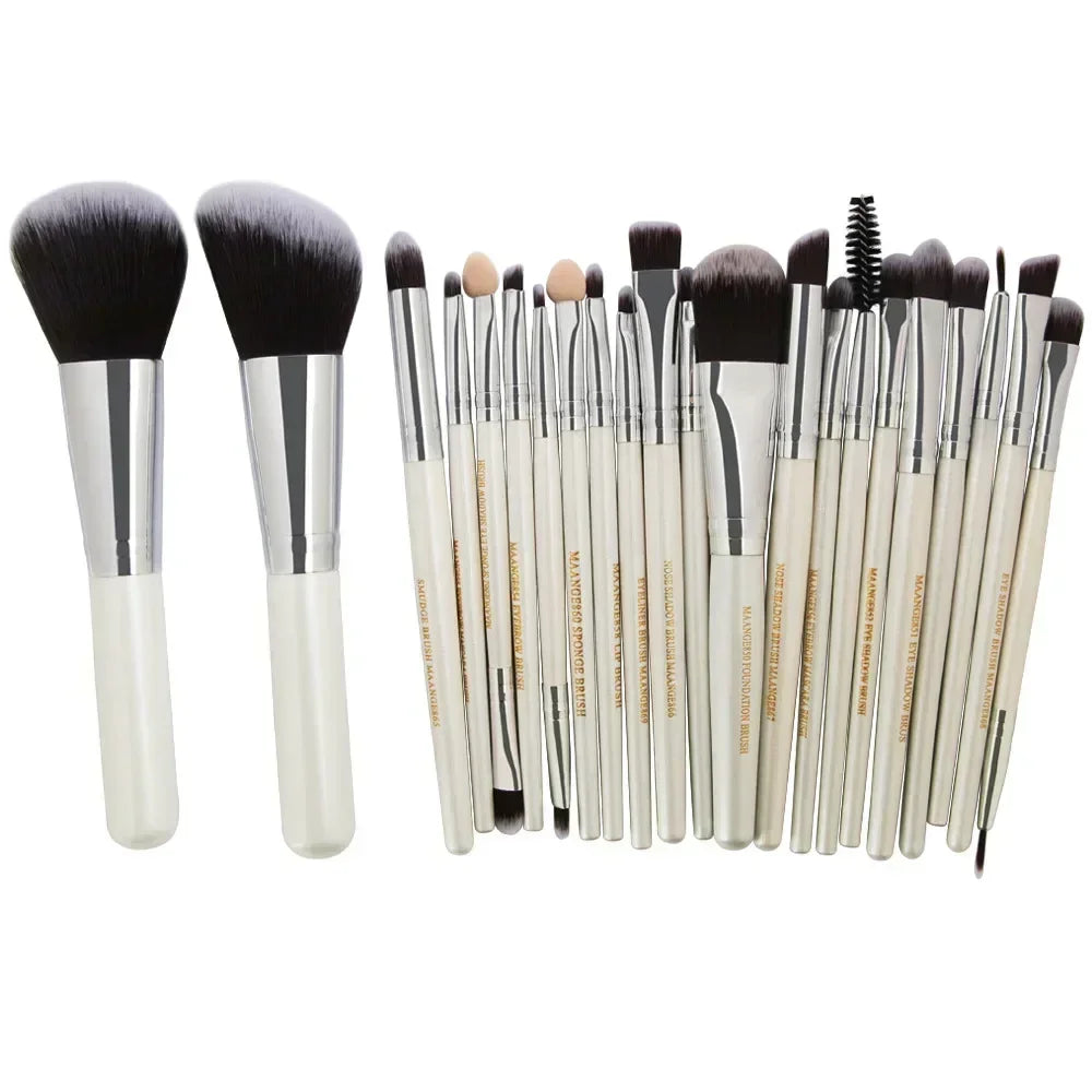 Kit de Pincéis de Maquiagem Profissionais — 3, 13 ou 22 Peças para Sombra, Delineador e Cosméticos