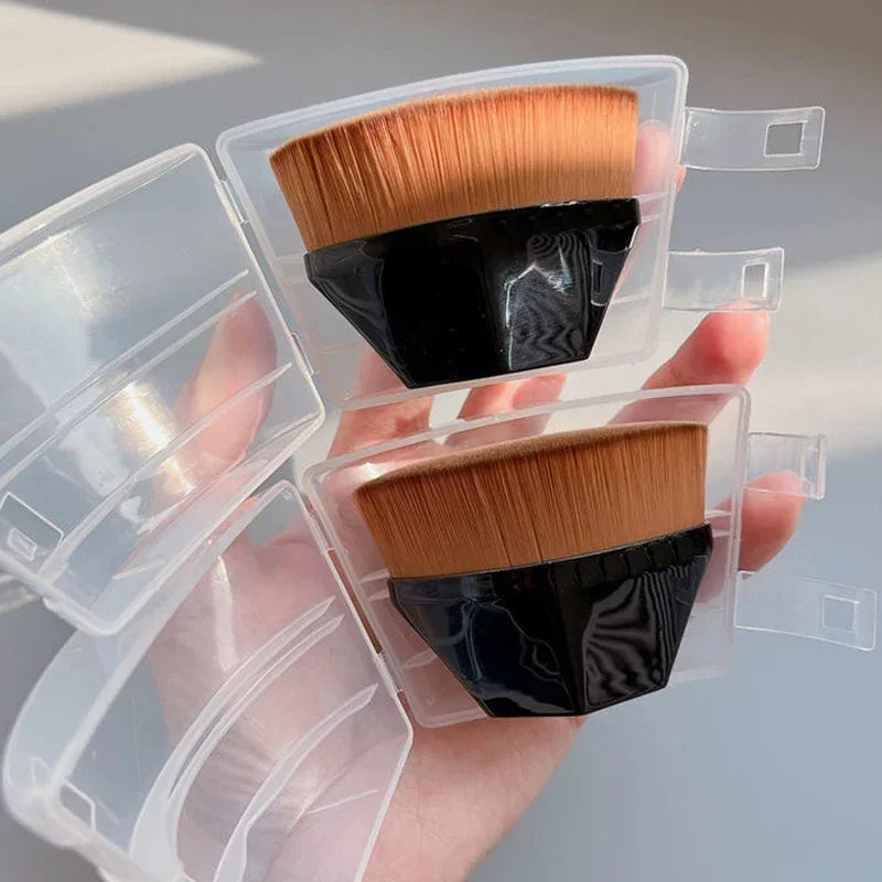 Pincel de Maquiagem Mágico Portátil — Profissional para Pó, Blush e Base com Cerdas Macias