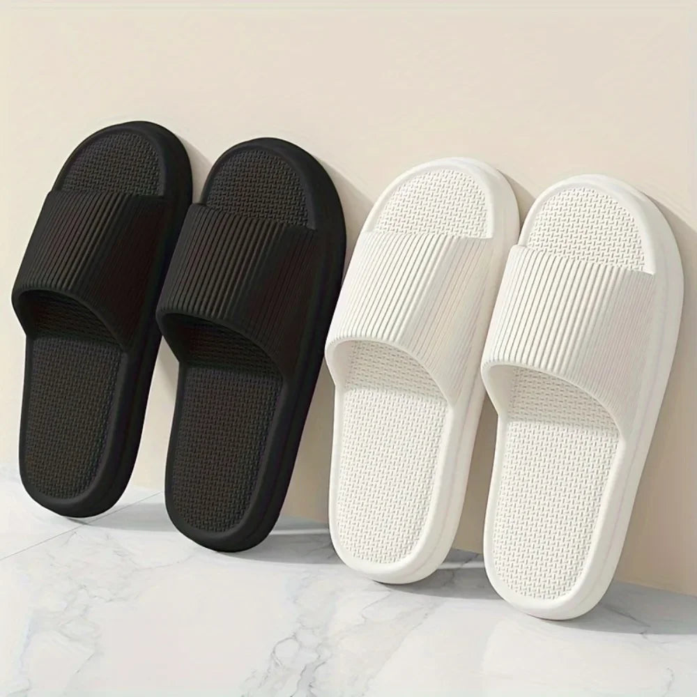 Men Summer Silent Slippers Indoor Home Bathroom Anti-Slip Soft EVA Sole Odor-Proof Sandals for Women Comfort Lightweight