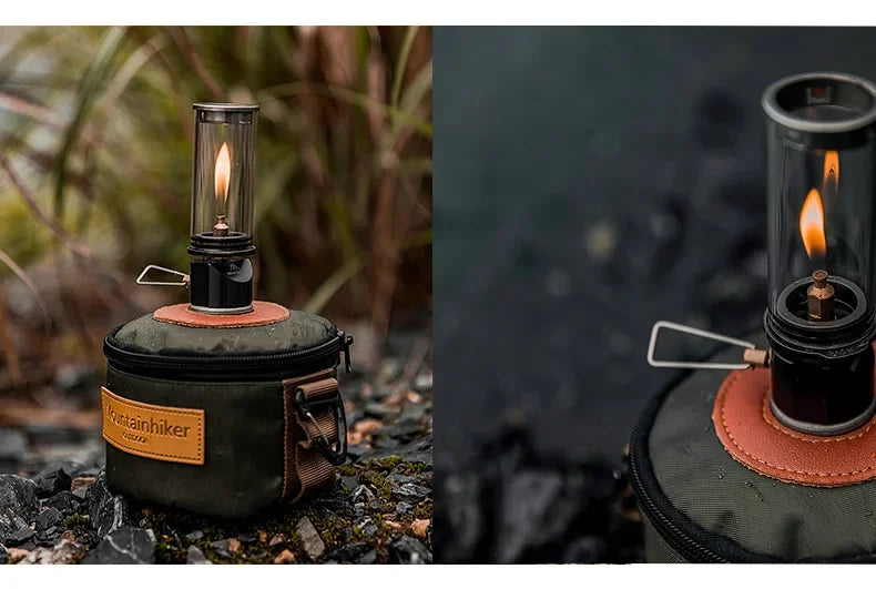 Luminária de Ambiente Retrô MOUNTAINHIKER para Piquenique e Camping, Lâmpada a Gás Criativa para Mesa de Cabeceira e Iluminação Decorativa Externa