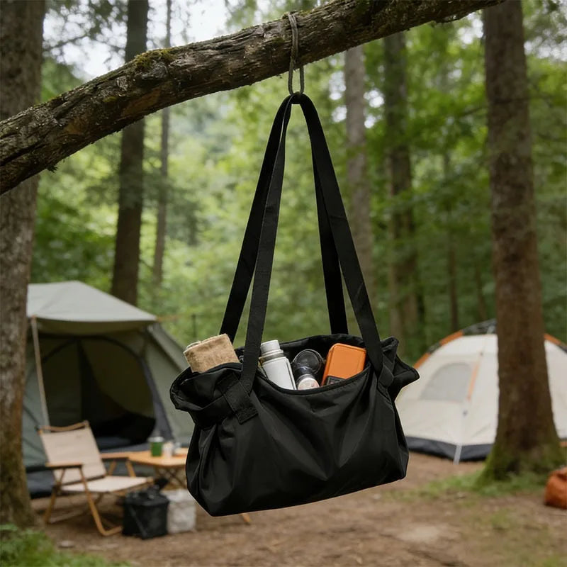 Bolsa Organizadora de Viagem Dobável e Resistente — Grande Capacidade para Camping, Passeios e Piquenique
