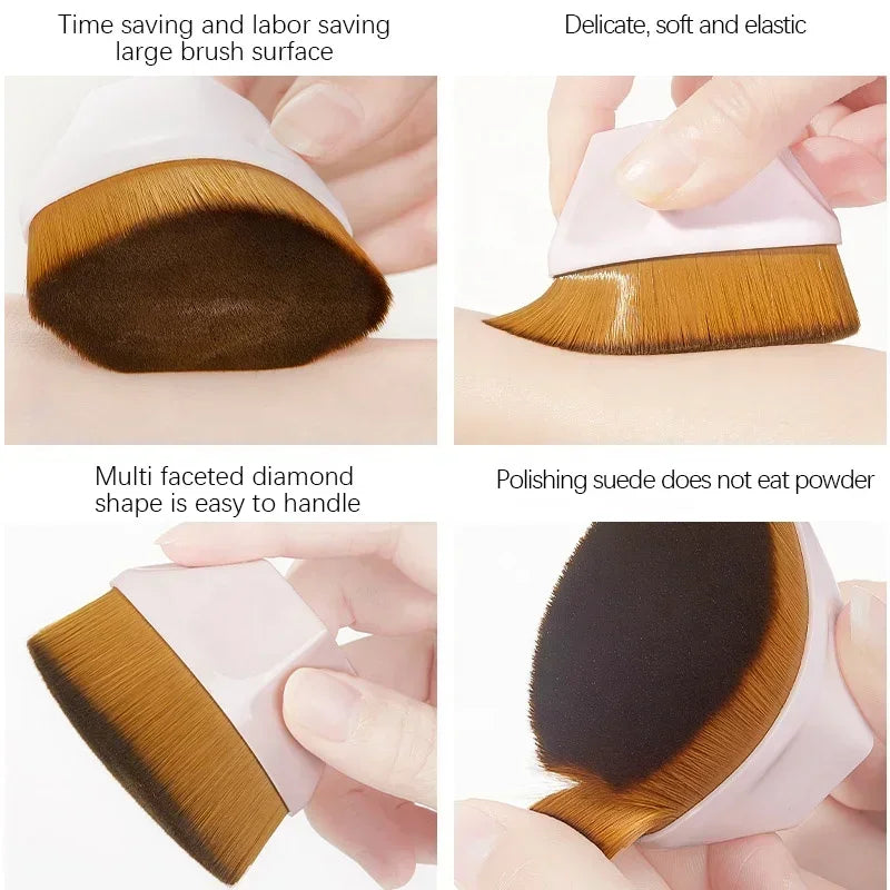 Pincel de Maquiagem Mágico Portátil — Profissional para Pó, Blush e Base com Cerdas Macias