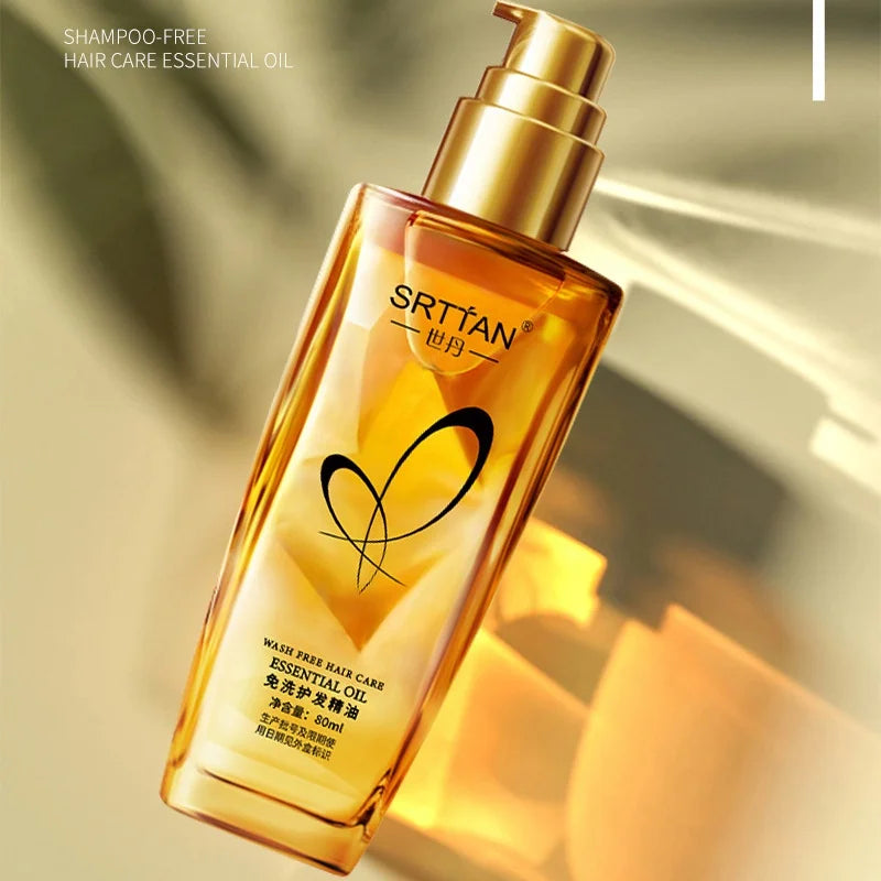 Sérum Capilar de Argan em Spray — Óleo Leve para Pontas Duplas, Cabelos Crespos e Ressecados