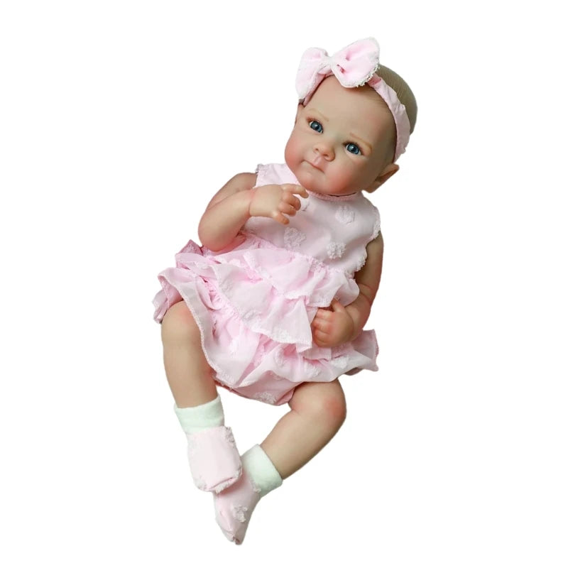 Boneca bebê realista, com rosto adorável, vida boneca para crianças, jogo interativo seguro e fácil limpeza