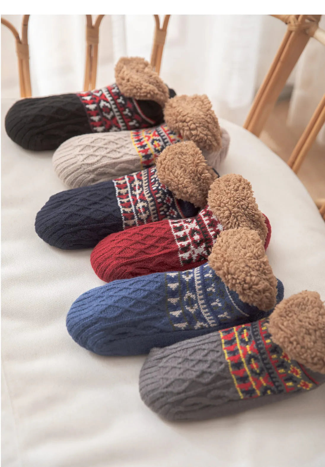 Super quente inverno antiderrapante meias de chão das mulheres dos homens meias de neve sono tapete meias chinelos meias mulheres bota de veludo unsiex casa wear