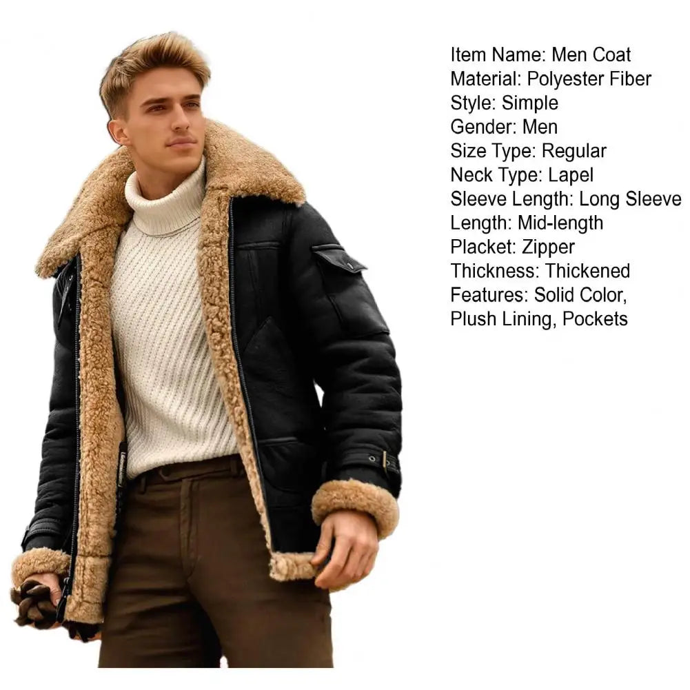 Jaqueta de Lã Vintage Masculina Quentinha — Estilo Casual e Conforto para o Inverno
