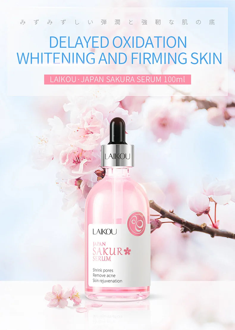 Sérum Facial Sakura com Vitamina C — 100ml Iluminador, Firmador e Hidratante para Pele Radiante