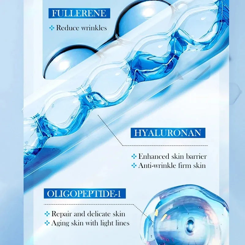 Sérum Facial Anti-Envelhecimento com Ácido Hialurônico — Colágeno e Fullerene para Pele Radiante