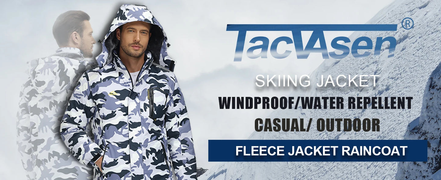 Jaqueta de Montanha Tacvasen Masculina — Quentinha, Impermeável e Corta-Vento para o Inverno