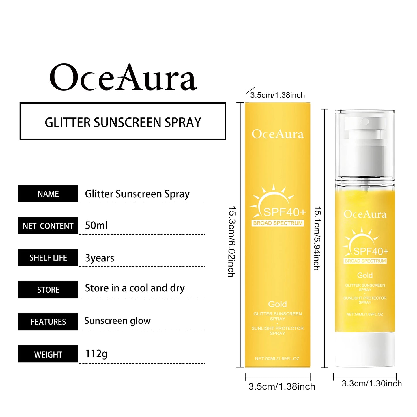 Protetor Solar Facial em Spray SPF 40+ — Leve, Não Oleoso, Antioxidante e Hidratante