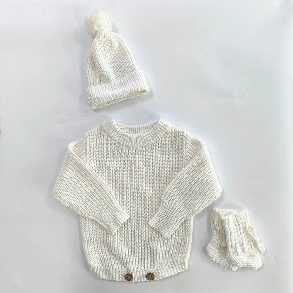 Macacão Newborn Personalizado Fofinho — Tricô com Babado, Nome Bordado e Tiara para Ensaio Fotográfico