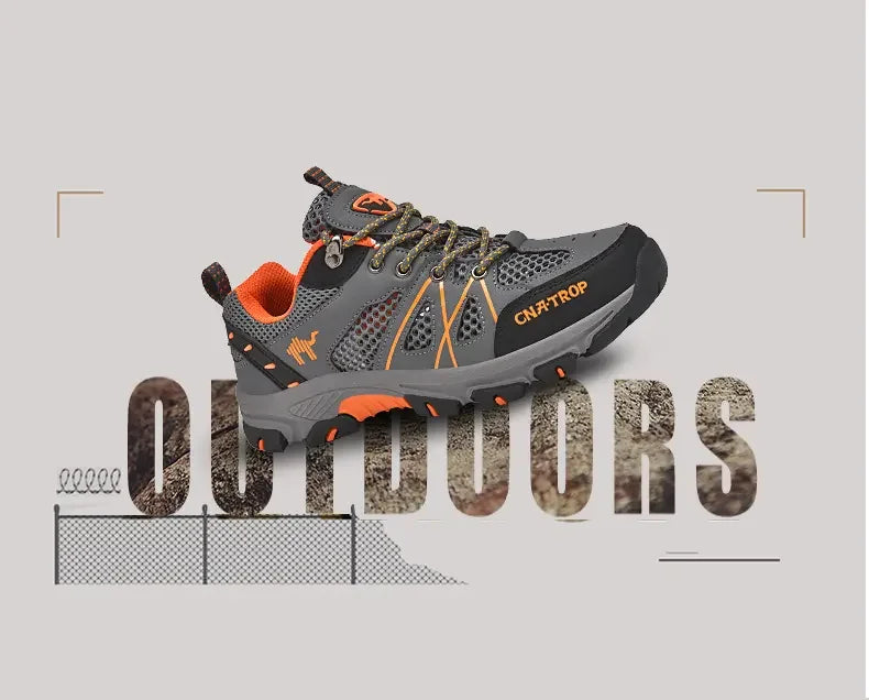 Sapatos de caminhada masculinos malha respirável esportes único sapatos verão ao ar livre resistente ao desgaste caminhadas e caça sapatos esportivos táticos