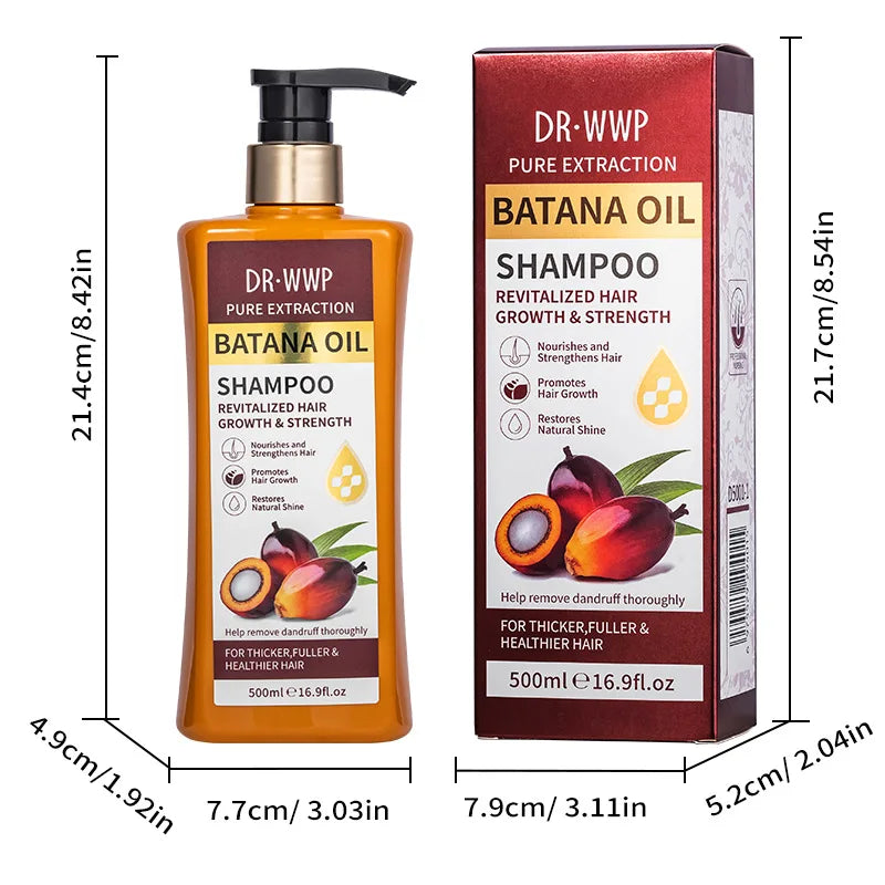 Kit Shampoo e Condicionador Batana Oil 500ml — Hidratante, Suavizante e Anti-Frizz para Cabelos
