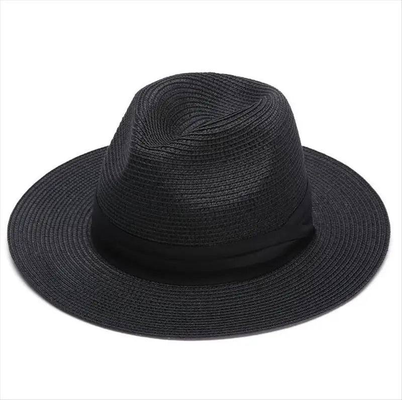 Chapéu Fedora Panamá Premium de Palha 54-62cm Dobrável Unissex Proteção UV para Viagens de Verão