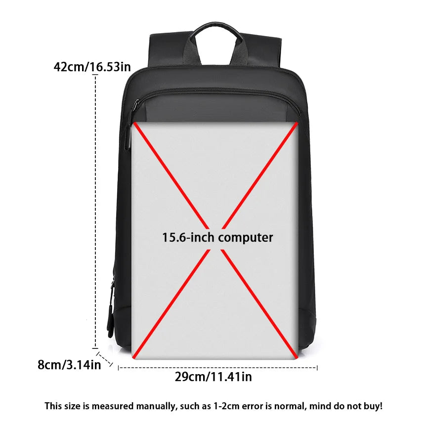 Mochila masculina à prova d'água ultraleve mochila masculina elegante mochila para laptop de 15,6 polegadas