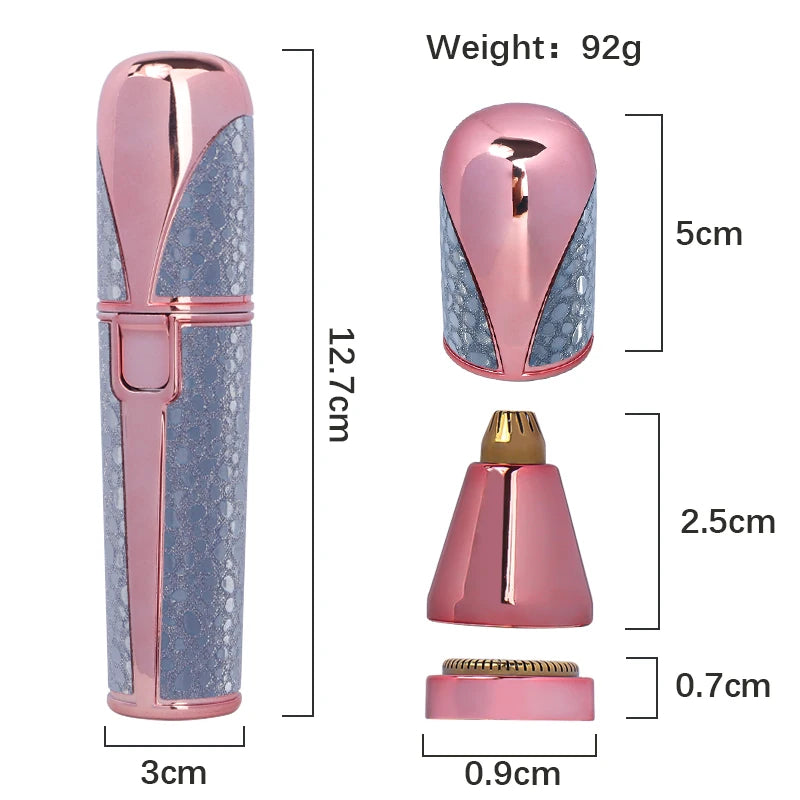 1 pçs usb elétrico sobrancelha trimmer depilador de pêlos faciais sobrancelha navalha corpo feminino indolor removedor de pêlos barbeador sobrancelhas profiler