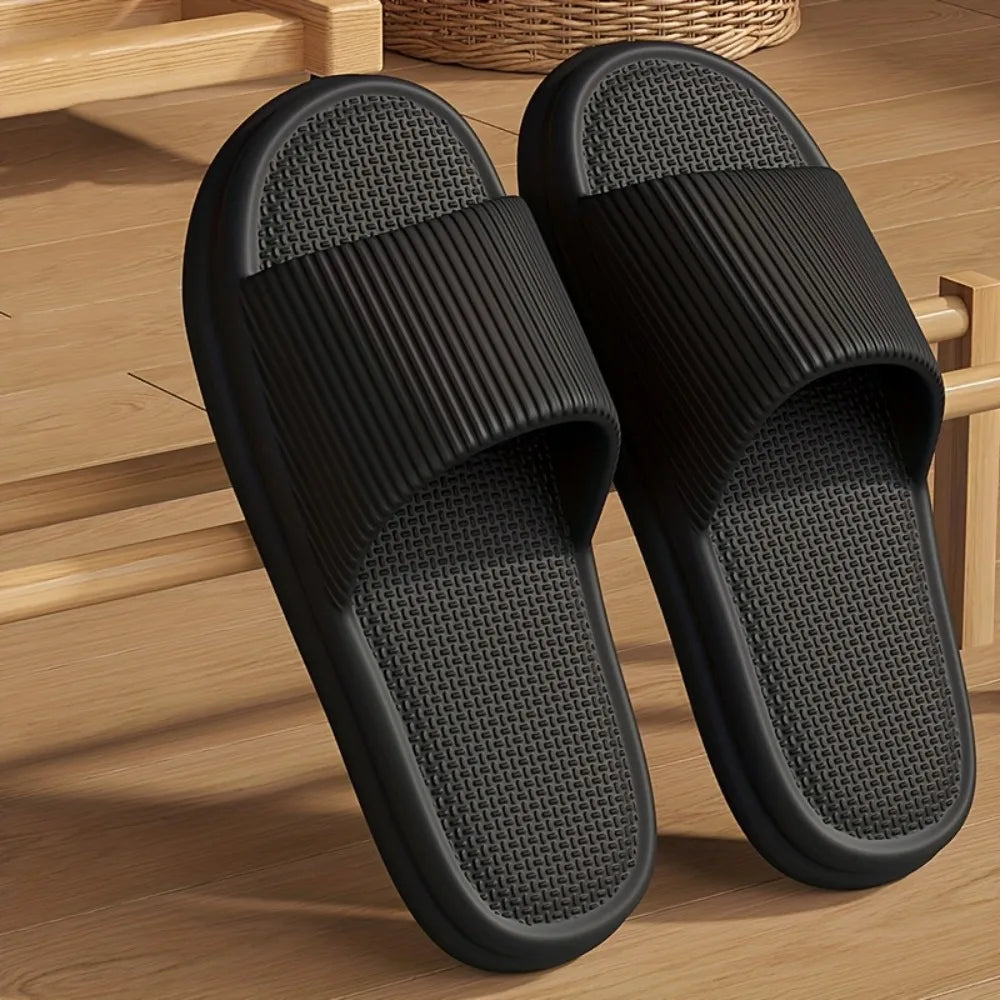 Men Summer Silent Slippers Indoor Home Bathroom Anti-Slip Soft EVA Sole Odor-Proof Sandals for Women Comfort Lightweight
