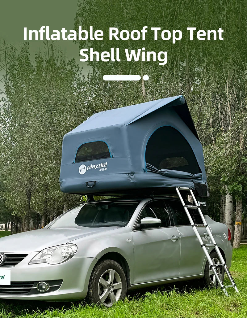 Tenda de Glamping Portátil para Camping ao Ar Livre, Tenda Inflável para Teto de Carro SUV 4x4
