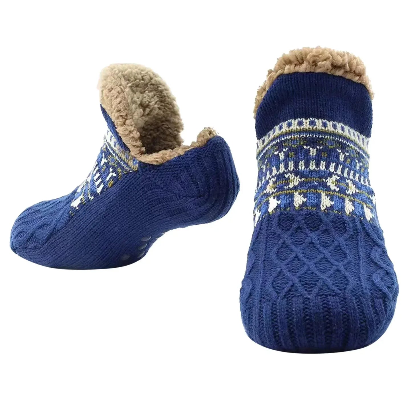 Super quente inverno antiderrapante meias de chão das mulheres dos homens meias de neve sono tapete meias chinelos meias mulheres bota de veludo unsiex casa wear