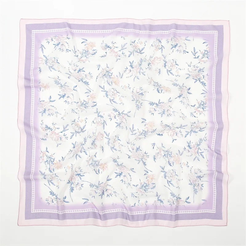 Lenço de Algodão Quadrado Vintage Feminino — Boho, Versátil e Cheio de Charme