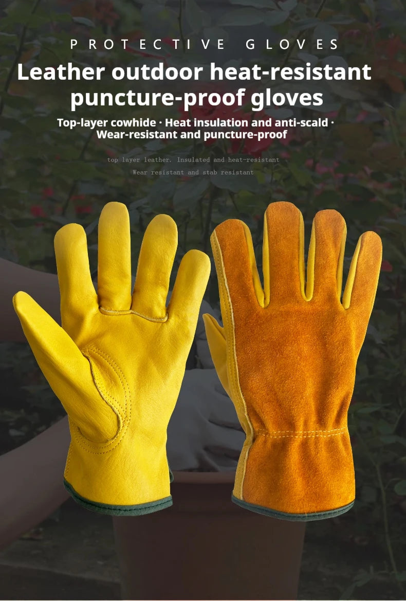 Luvas de acampamento, luvas com isolamento térmico, luvas resistentes ao desgaste e à facadas para jardinagem e montanhismo, luvas táticas,