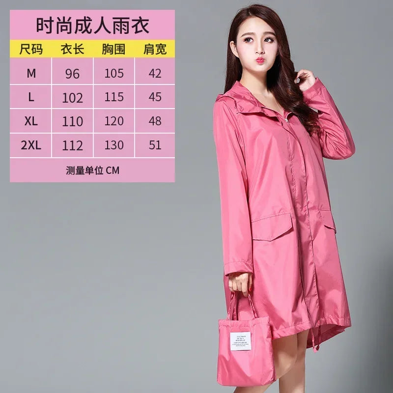 Waterproof Windproof Hooded Light Raincoat for Women and Men, Ponchos Jacket Cloak for Tourist Outdoor Hiking