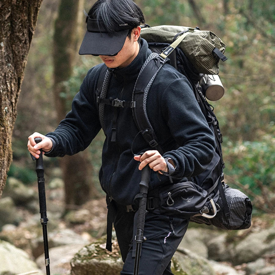 Mochila Ultraleve de Dyneema com Tampa Superior, Bolsa Expansível Impermeável e Multifuncional para Armazenamento Externo em Caminhadas e Montanhismo
