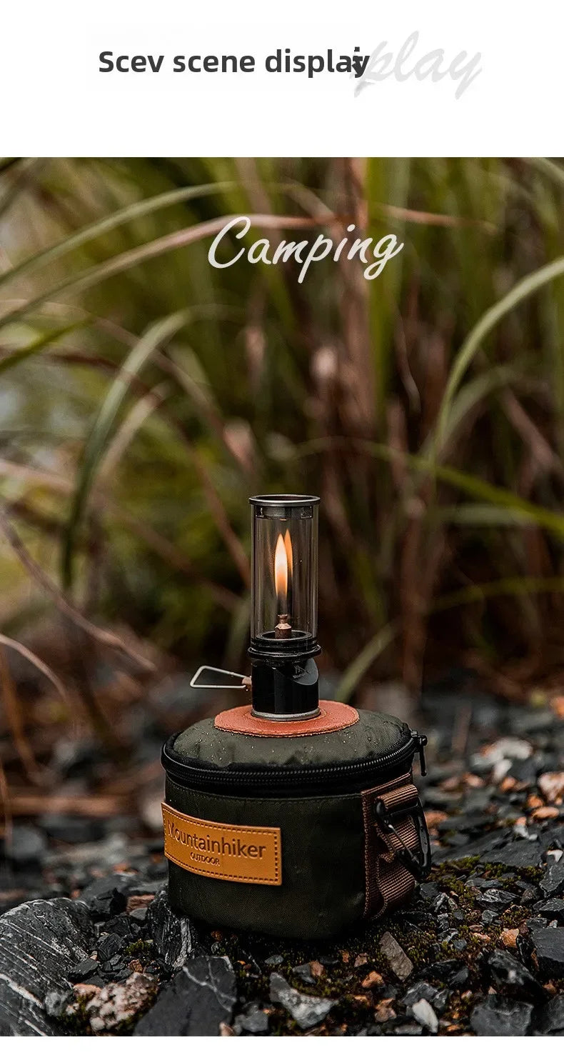 Luminária de Ambiente Retrô MOUNTAINHIKER para Piquenique e Camping, Lâmpada a Gás Criativa para Mesa de Cabeceira e Iluminação Decorativa Externa