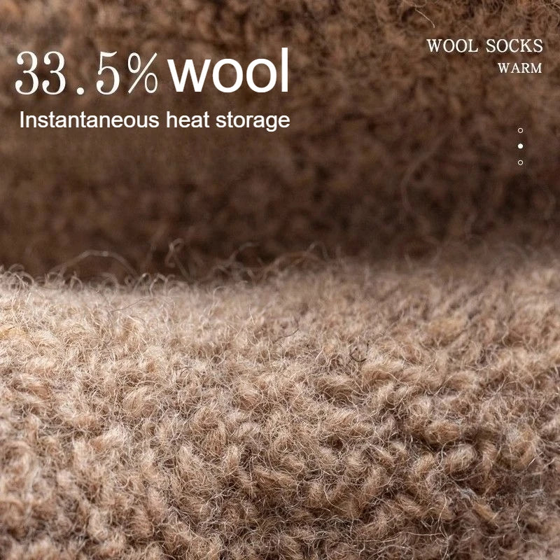 Kit 5 Pares Meias Merino Wool Térmicas Poderosas — Cano Médio, Ideais para Trilha, Ski e Frio Extremo