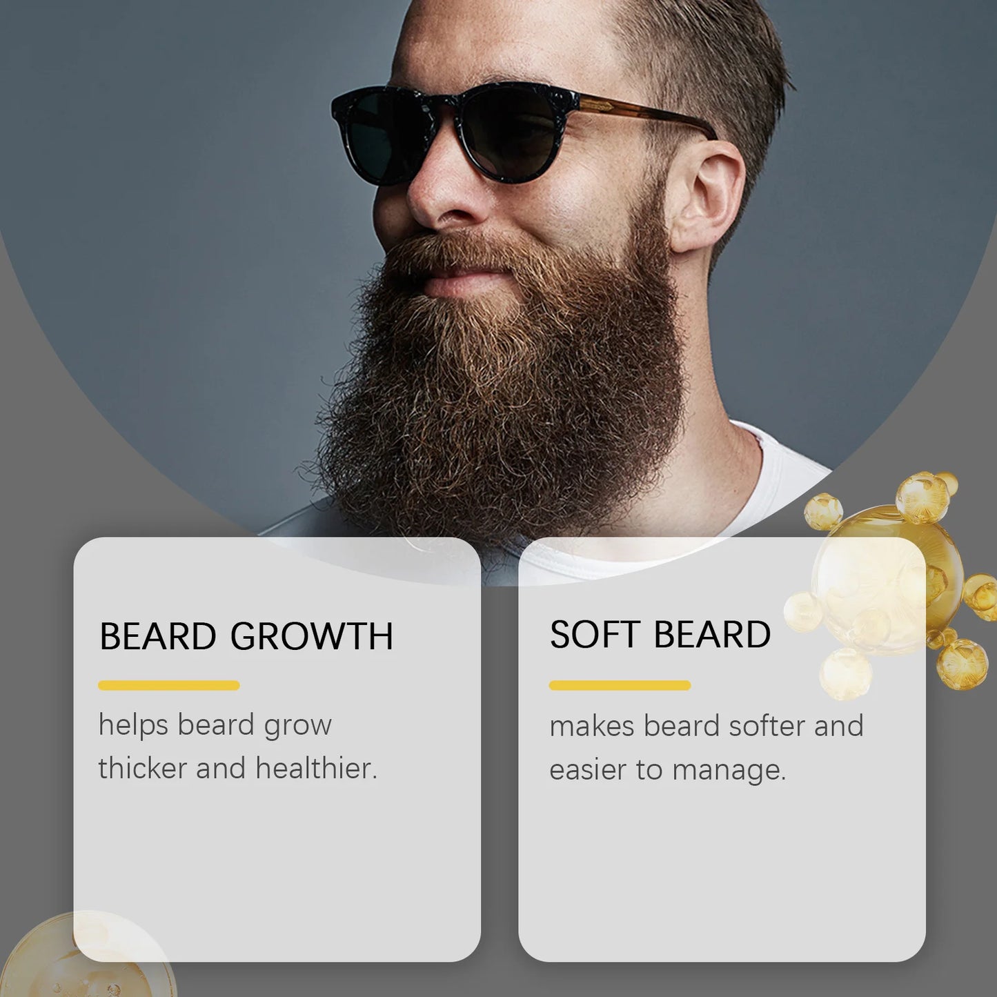 Sérum para Crescimento de Barba — Espessante, Fortalecedor de Raízes e Hidratante Masculino