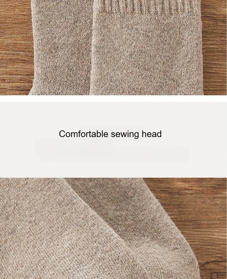 Kit 5 Meias Térmicas de Lã Merino Quentinhas — Ideais para Caminhadas, Esqui e Inverno Extremo