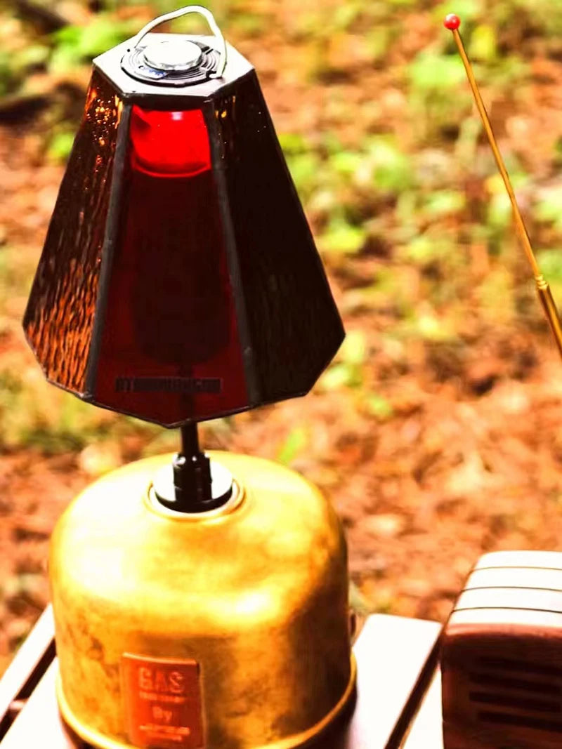 Abajur de acampamento com concha de vidro, retrô, usado para luz, caixa de lâmpada Goalzero