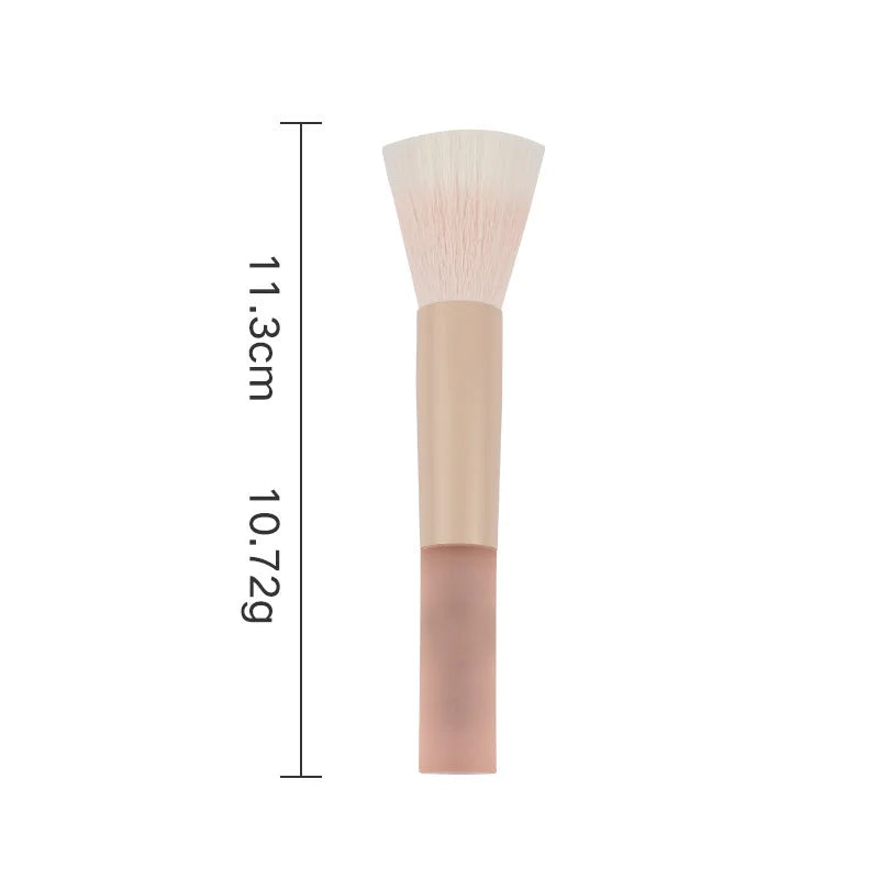 Conjunto de Pincéis de Maquiagem Portáteis — Cerdas Ultra Macias para Pó, Esponja e Blush