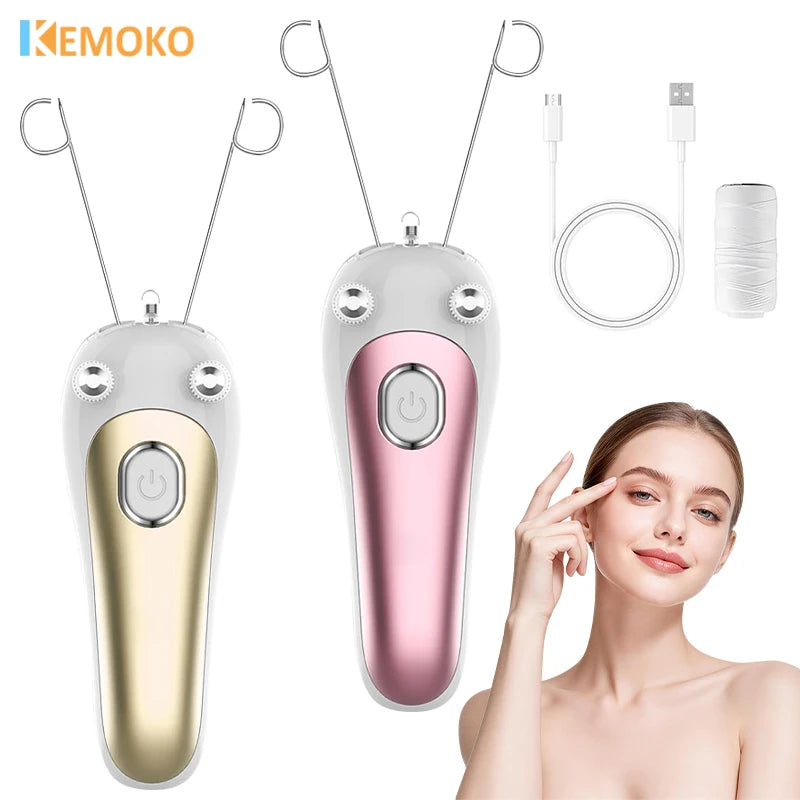 Epilador Elétrico de Fio Indolor Kemoko — Removedor de Pelos Facial e Corporal Recarregável