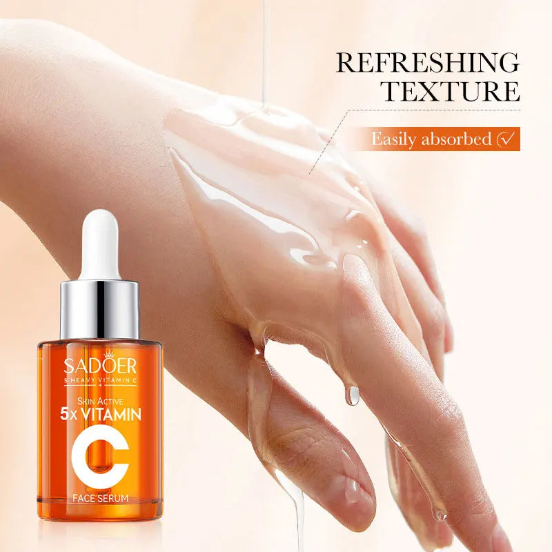Sérum Facial de Vitamina C Coreano — 5 Funções: Hidratação, Brilho, Poros Reduzidos e Reparação