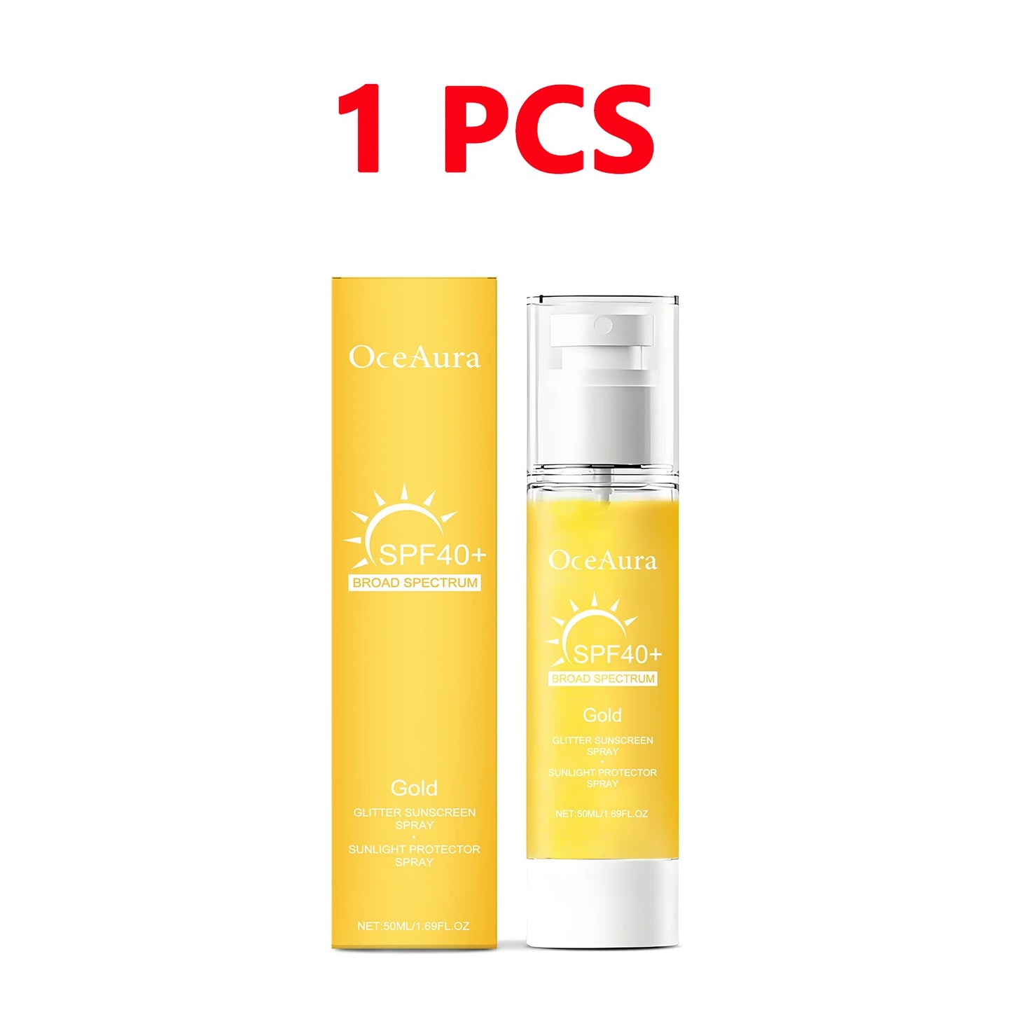 Protetor Solar Facial em Spray SPF 40+ — Leve, Não Oleoso, Antioxidante e Hidratante