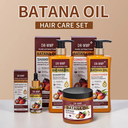 Kit Shampoo e Condicionador Batana Oil 500ml — Hidratante, Suavizante e Anti-Frizz para Cabelos