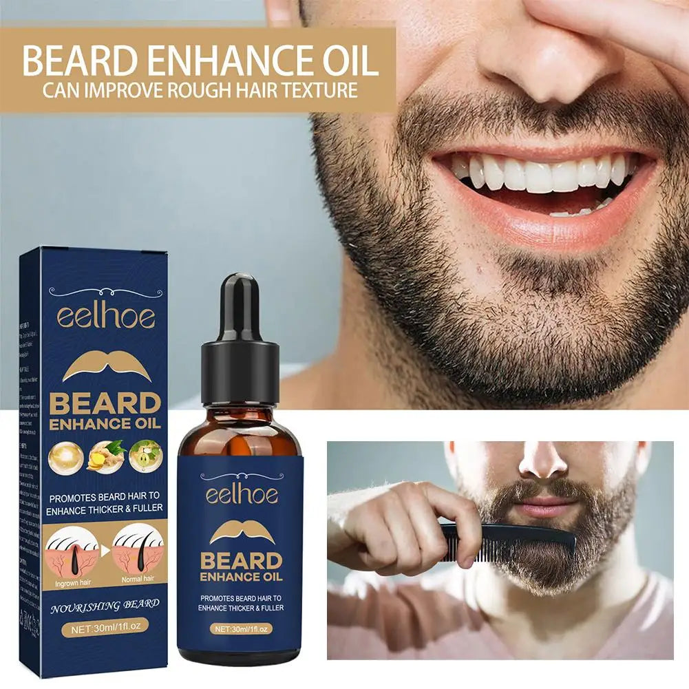 Óleo para Barba Masculino 30ml — Suavizante, Nutritivo e Estimulante para Crescimento Saudável
