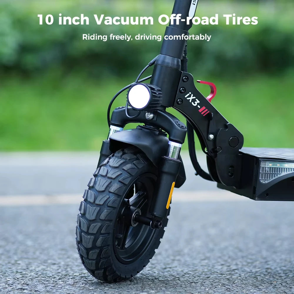 Scooter Elétrico iScooter iX3 1000W 40km/h para Adultos com Pneus Off-Road de 10 Polegadas, Scooter Elétrico com Bateria de 10Ah e APP