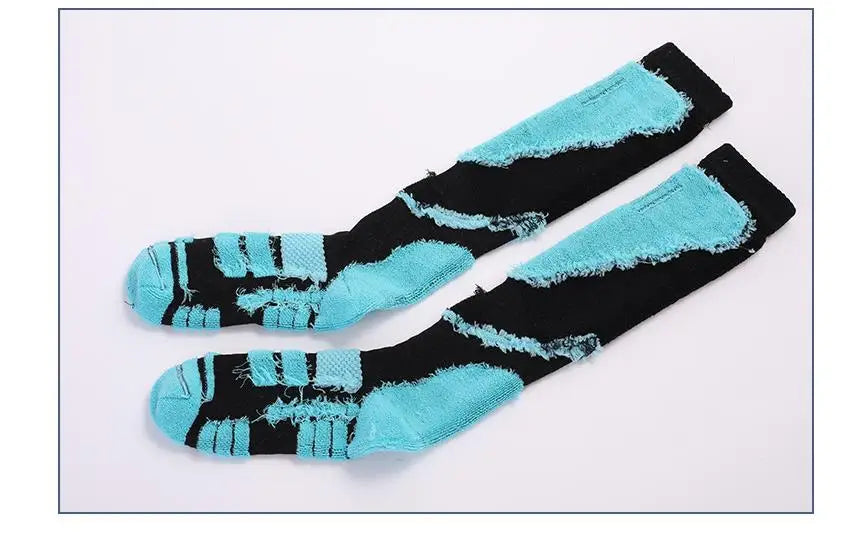 1 par de meias térmicas de lã merino das mulheres dos homens inverno longo quente meias de compressão para esqui caminhadas snowboard escalada esportes meias
