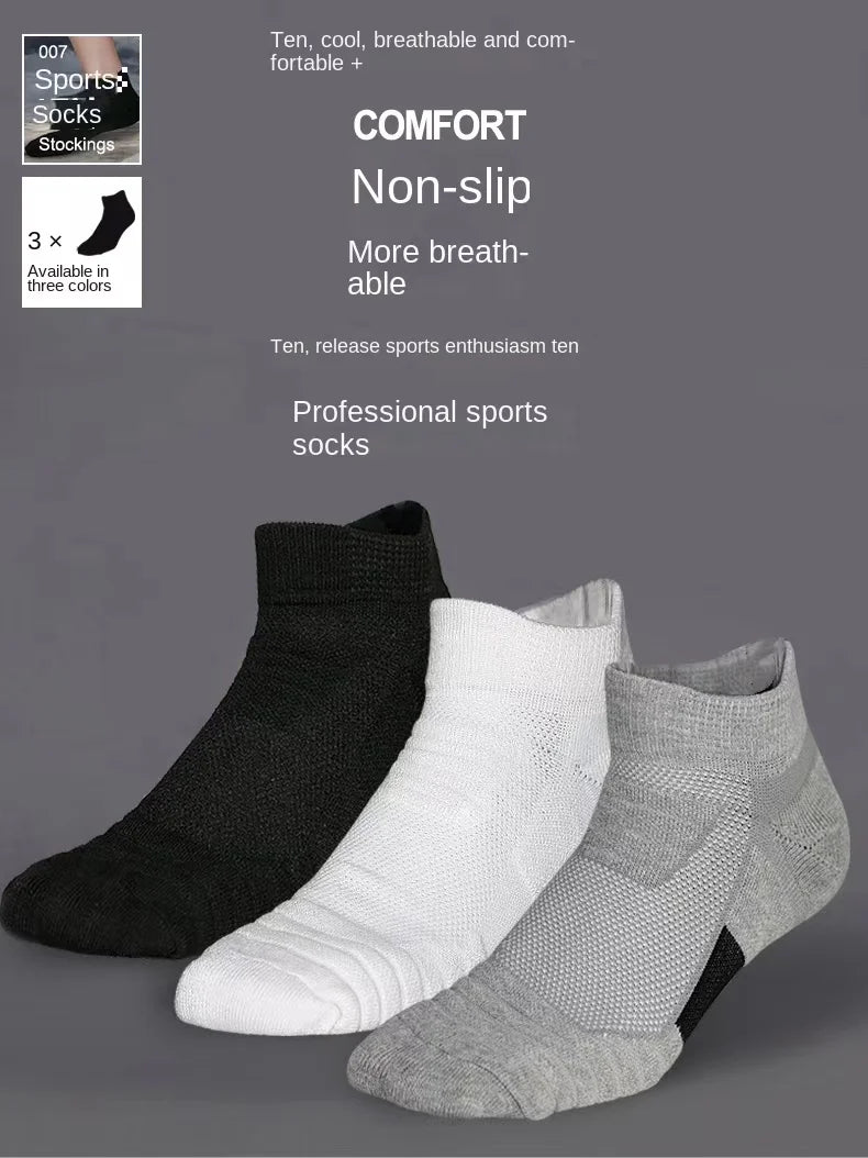 3 pares de meias atléticas de malha respirável Terry acolchoadas, gerenciamento de umidade e duráveis, reduz o pé para corrida, caminhadas e esportes