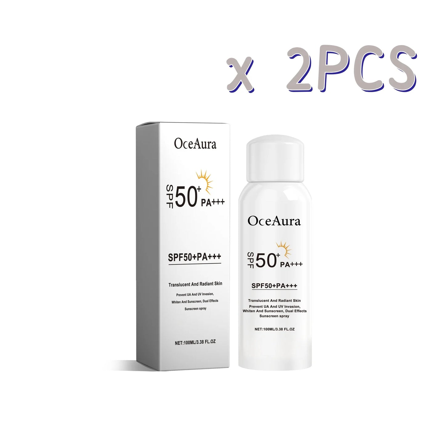 Spray Protetor Solar Facial — Hidratação Duradoura, À Prova d'Água e Suave para a Pele