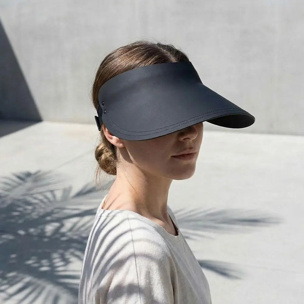 270 °   Chapéu com Visor de Sol UPF50+ com Aba Estendida, Visor Dobrável com Proteção UV, Chapéu Leve e de Secagem Rápida para Esportes ao Ar Livre