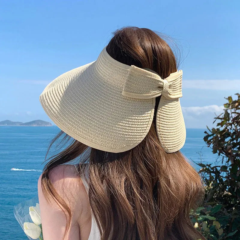 Chapéu de Sol Dobrável com Visor para Mulheres — Proteção UV UPF e Estilo para o Verão